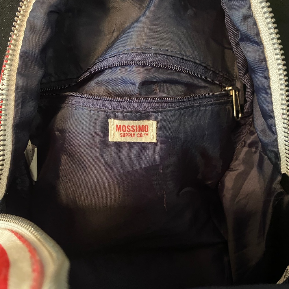 Mossimo Like New Red White Blue Small Backpack - image 7